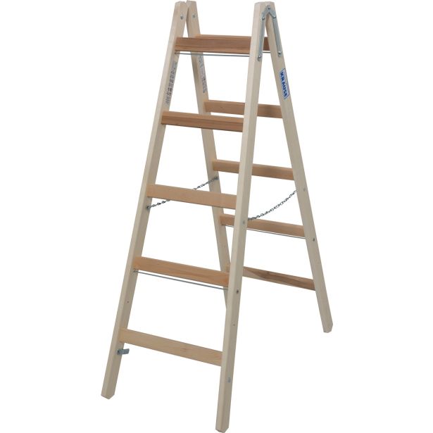 PROSTOSTOJEČA LESTEV KRAUSE 5 STOPNIČNA LESENA
