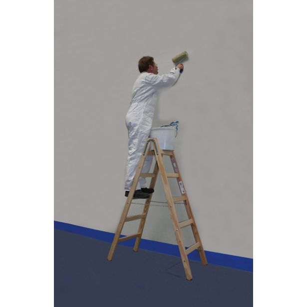 PROSTOSTOJEČA LESTEV KRAUSE STABILO 2X5 STOPNIC LESENA 1.4M