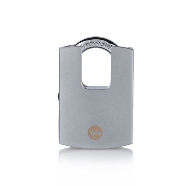 CILINDRIČNA OBEŠANKA YALE 50MM ZAŠČITEN LOK 3 KLJUČI MEDENINA NIKELJ