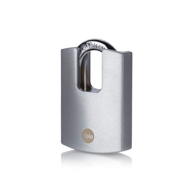 CILINDRIČNA OBEŠANKA YALE 50MM ZAŠČITEN LOK 3 KLJUČI MEDENINA NIKELJ