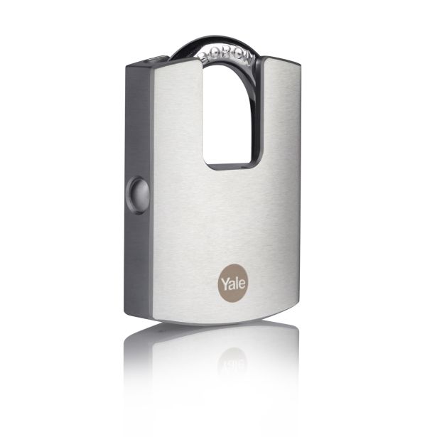 CILINDRIČNA OBEŠANKA YALE 50MM ZAŠČITEN LOK 3 KLJUČI MEDENINA NIKELJ