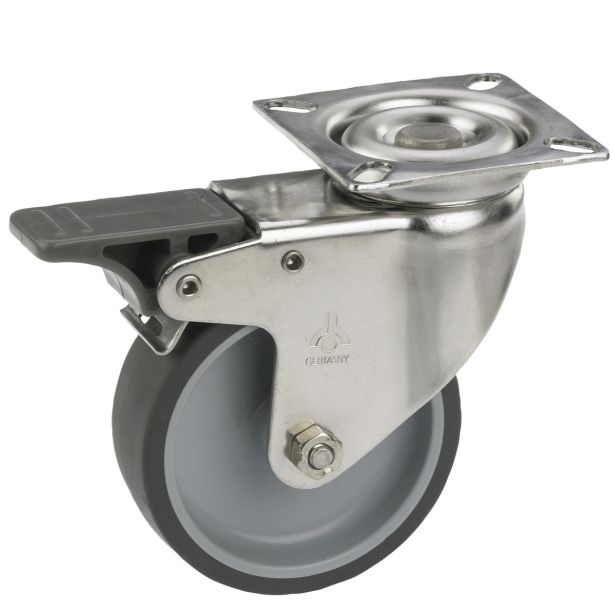 GIBLJIVO KOLO Z ZAVORO DÖRNER + HELMER 50X18MM PLOŠČA 60X60MM