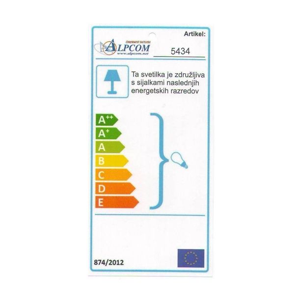 VISEČA SVETILKA-LESTENEC ALPCOM 5434 ZELENA
