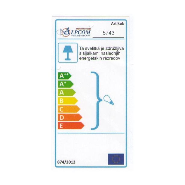 DEKORAT. STENSKA SVETILKA ALPCOM 5743 ZELENA