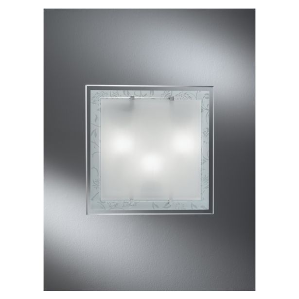 KLASIČNA PLAFONJERA ALPCOM 5744 DEKOR BELA