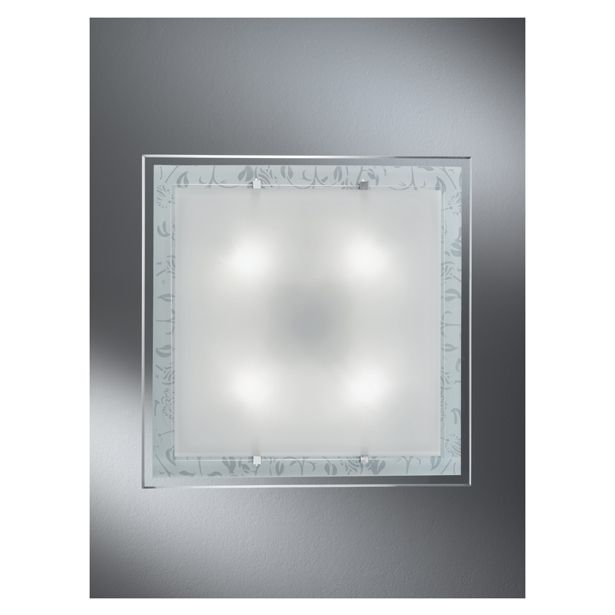 KLASIČNA PLAFONJERA ALPCOM 5746 DEKOR BELA