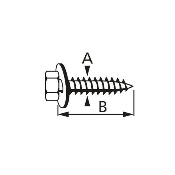 SAMOVREZNI VIJAK DIN 6901 5.5X13 A2F ŠESTOGLATI V ZAVITKU JE 8 KOS