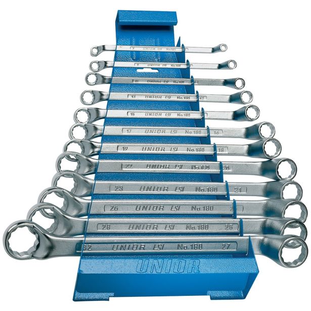 GARNITURA OBROČNIH KLJUČEV UNIOR NA KOVINSKEM STOJALU 6 - 32 MM/12-DELNA ART. 180/1MS (605545)