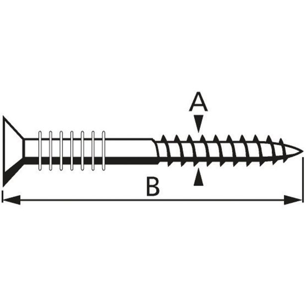 UNIVERZALNI VIJAK 6.0X100 A2F T25 JUSTIRNI V ZAVITKU JE 50 KOS