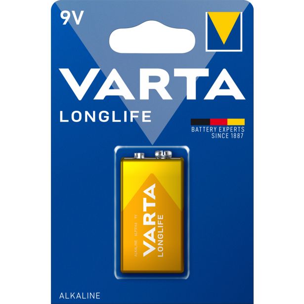 ALKALNI BATERIJSKI VLOŽEK VARTA 6LR61 9V BL/1 LONGLIFE