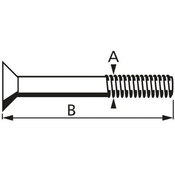 IMBUS VIJAK DIN 7991 6X60 A2F V ZAVITKU JE 4 KOS