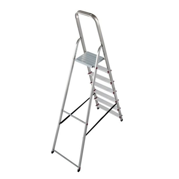 PROSTOSTOJEČA LESTEV KRAUSE CORDA 7 STOPNIČNA 2.05M - DELOVNA VIŠINA 3.4M