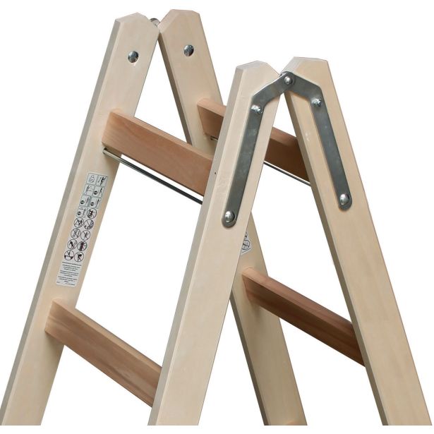 PROSTOSTOJEČA LESTEV KRAUSE 7 STOPNIČNA LESENA