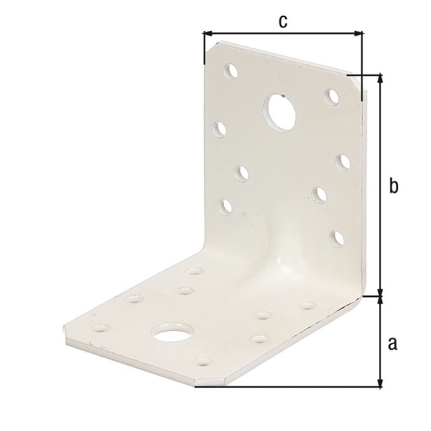 VEZNI ELEMENT ALBERTS 70X70X55 MM KOTNI BELI TEŽKA IZVEDBA