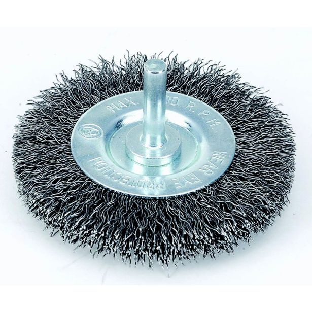 KROŽNA ŽIČNA ŠČETKA TACTIX 75MM FE 0.30MM OS 6MM