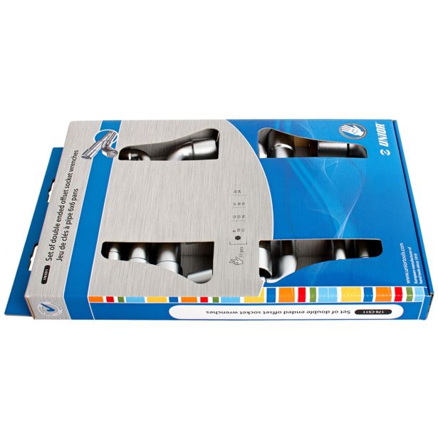 GARNITURA DVOSTRANSKIH UPOGNJENIH NASADNIH KLJUČEV UNIOR V KARTONU 8 - 24 MM/11-DELNA ART. 176CS11 (620582)