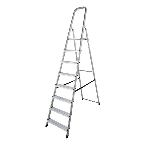 PROSTOSTOJEČA LESTEV KRAUSE CORDA 8 STOPNIČNA 2.25M - DELOVNA VIŠINA 3.65M