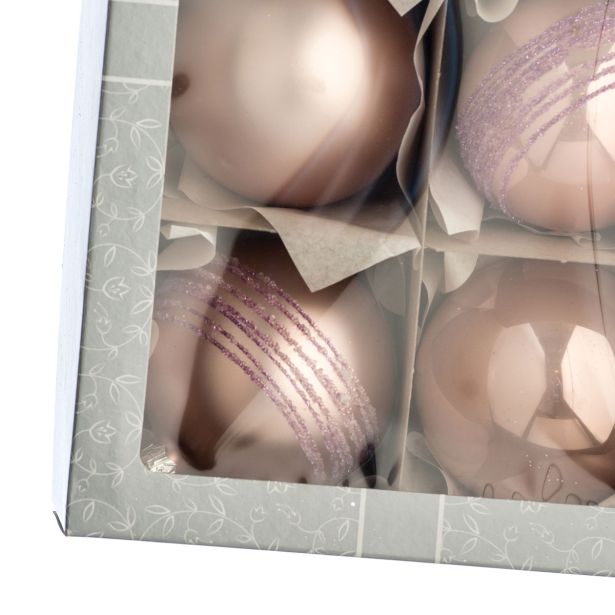 STEKLENA BUNKA GLOSSTYLE 80 MM 6/1 ROZA 3 Z IN 3 BREZ DEKORJA