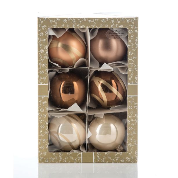 STEKLENA BUNKA GLOSSTYLE 80 MM 6/1 ŠAMPANJEC 3 Z IN 3 BREZ DEKORJA