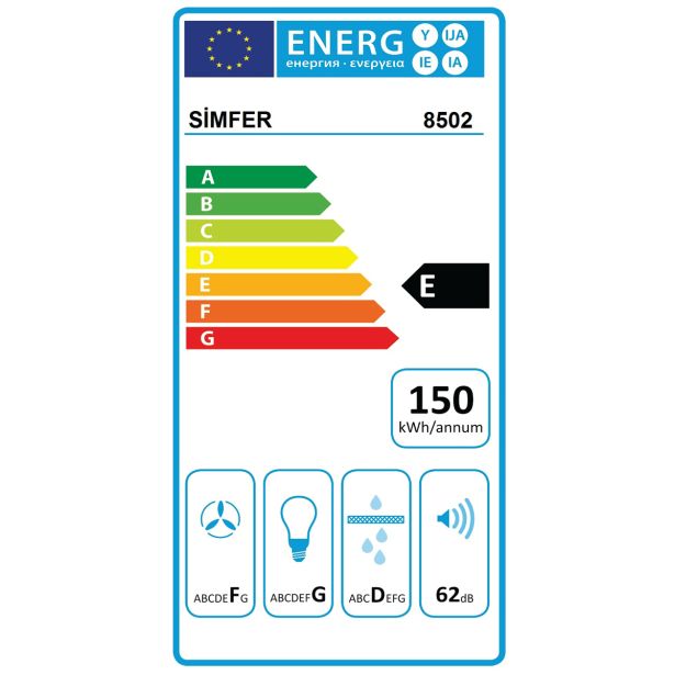 IZVLEČNA KUHINJSKA NAPA SIMFER 8502
