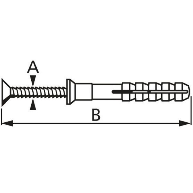 ZIDNI VLOŽEK Z VIJAKOM 8.0X80 ZAV=50KOS