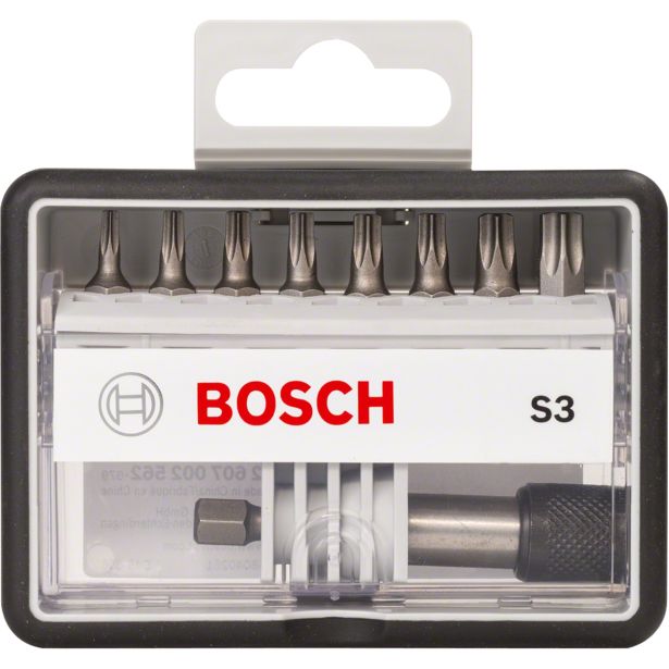 GRT VIJAČNIH NASTAVKOV BOSCH 8+1 DELNA TORX BIT SET S3 XH ROBUST-LINE