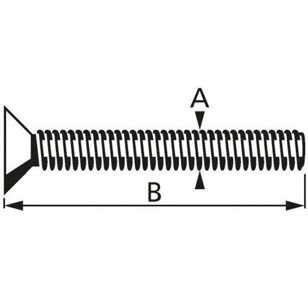 IMBUS VIJAK DIN 7991 8X30 A2F V ZAVITKU JE 4 KOS