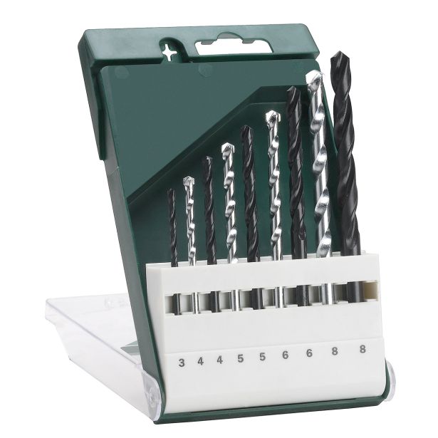 GARNITURA MEŠANIH SVEDROV BOSCH 9-DELNI KOMPLET SVEDROV 3-8 MM HSS-R/KAMEN