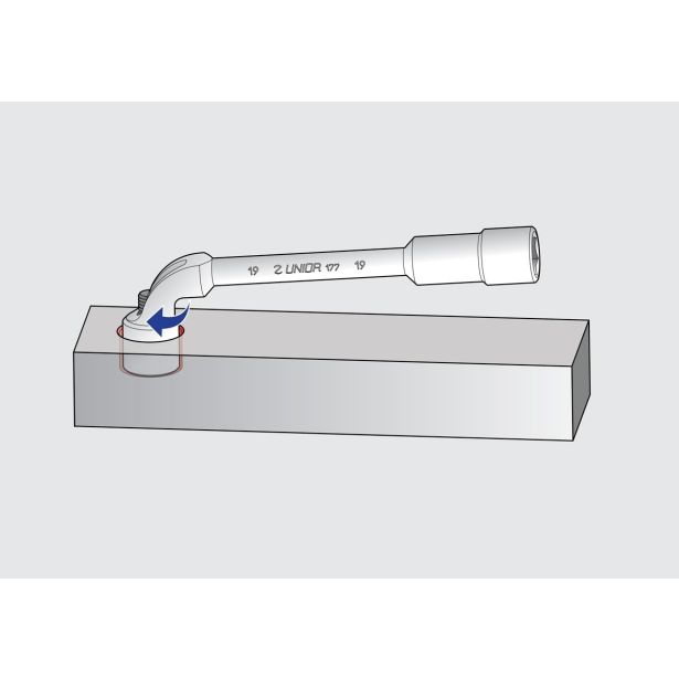 DVOSTRANSKI UPOGNJEN NASADNI KLJUČ UNIOR 9 MM ART. 176 (609105)