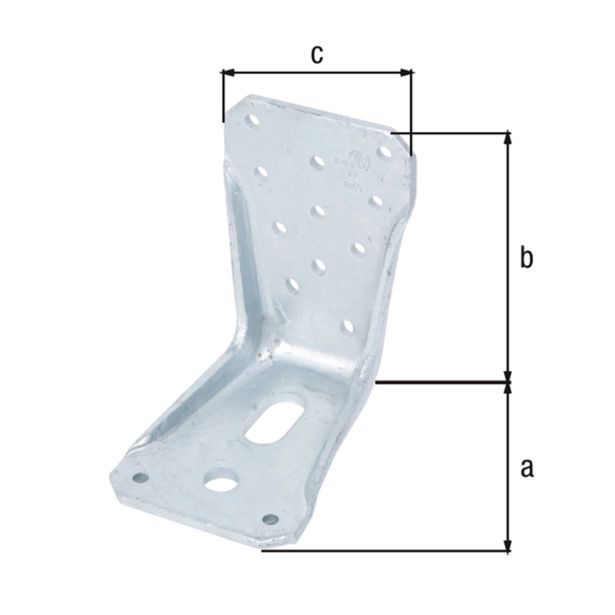 VEZNI ELEMENT ALBERTS 95X85X65 MM TEŽKA IZVEDBA VROČE CINKAN