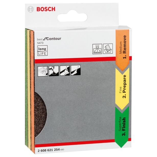 BRUSNA GOBICA BOSCH 98X120X13 MM 3-DELNI SET