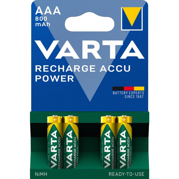 POLNILNI BATER.VLOŽEK VARTA ACCU AAA 800 MAH R2U BL/4