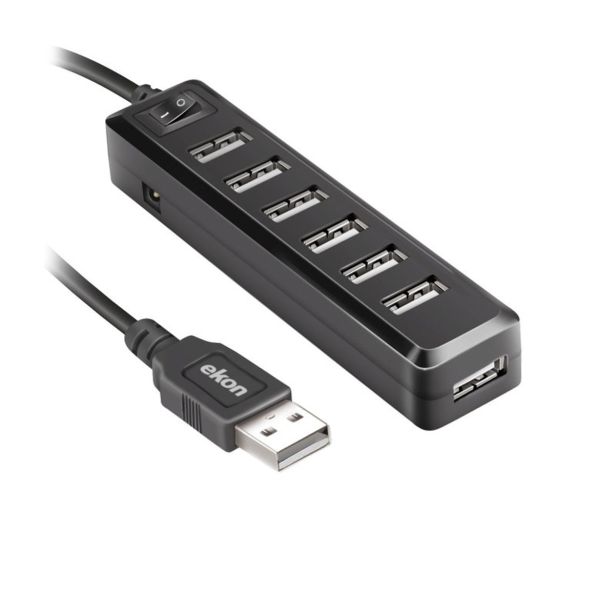 ADAPTER EKON SBS HUB 7 PORTNI USB 2.0 ECITHUB20USB7IN1OUT