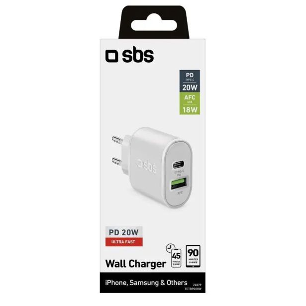 ADAPTER SBS ULTRA FAST USB-C 20 W +