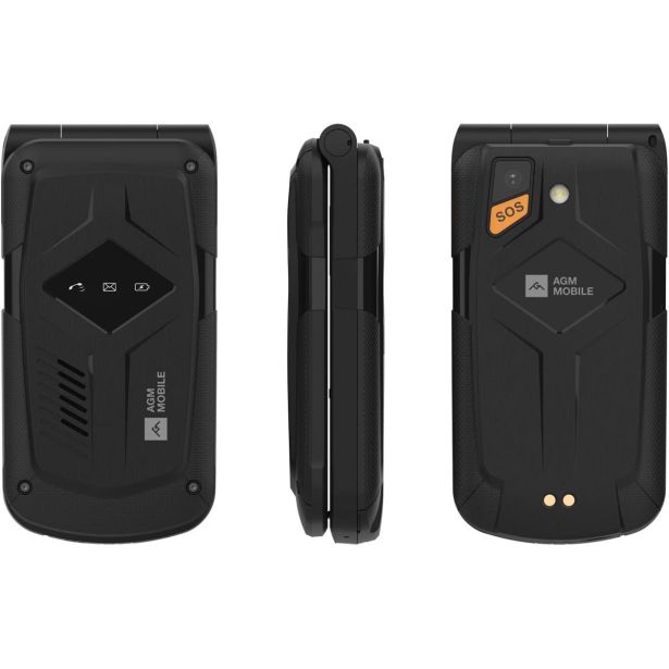 AGM ODPORNI PREKLOPNI TELEFON NA TIPKE FLIP M10 (4G LTE) DUAL SIM, IP68/IP69K/MIL-STD-810H, ČRN