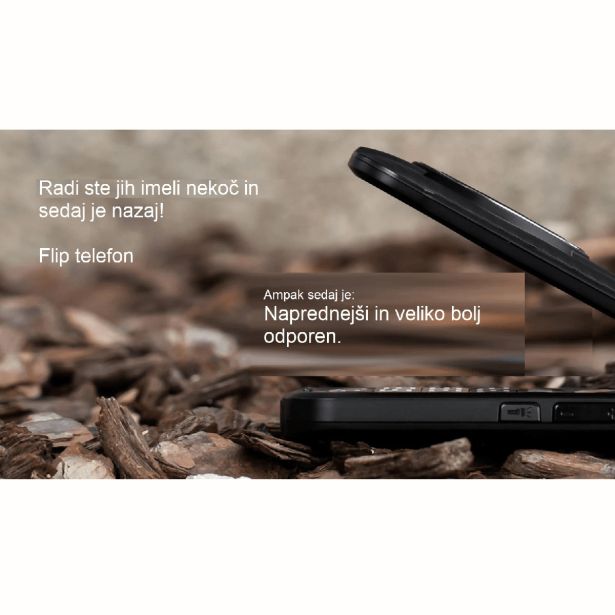 AGM ODPORNI PREKLOPNI TELEFON NA TIPKE FLIP M8 (4G) DS, IP68/IP69K/MIL-STD-810H, ČRN