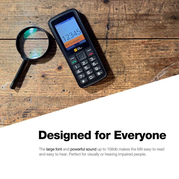 AGM ODPORNI TELEFON NA TIPKE M9 (4G) DS, IP68/IP69K/MIL-STD-810H, ČRN