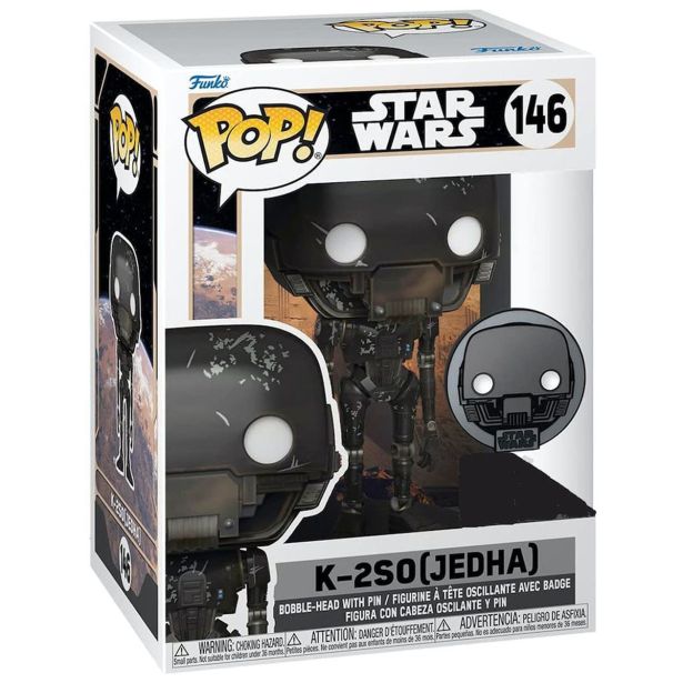 AKCIJSKA FIGURA FUNKO POP STAR WARS - ACROSS THE GALAXY- K - 2SO W/PIN