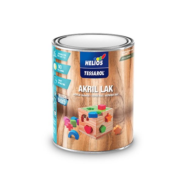 POKRIVNI PREMAZ ZA KOVINO IN LES TESSAROL AKRIL LAK SATIN 0.75 L