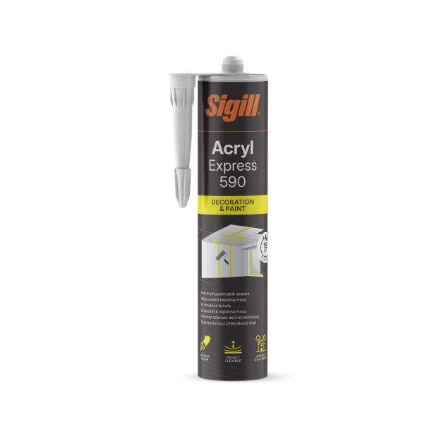 AKRILNA TESNILNA MASA SIGILL ACRYL EXPRESS 590 WHITE 300 ML DECORATION&PAINT