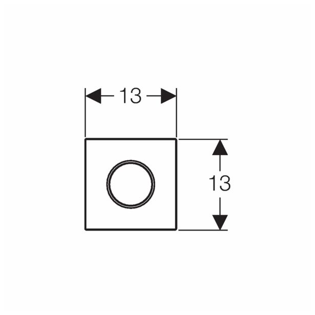 TIPKA, AKTIVIRNA GEBERIT SIGMA 10 ZA PISOAR BELA-SIJAJ KROM-BELA