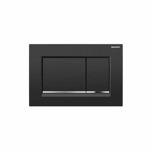 TIPKA, AKTIVIRNA GEBERIT SIGMA 30 ČRNA-KROM-SIJAJ-ČRNA