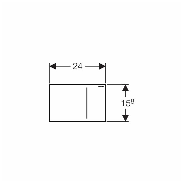 TIPKA, AKTIVIRNA GEBERIT SIGMA 70 BELO STEKLO