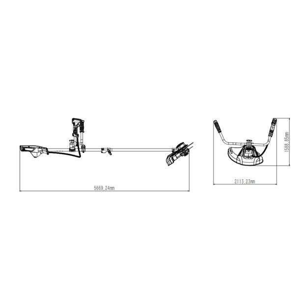 AKUML. KOSILNICA Z NITKO KIACATU 40V Z 4AH BATERIJO IN POLNILNIKOM DVOROČAJNA