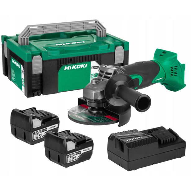 AKUMULAT. KOTNI BRUSILNIK HIKOKI G18DSL2 125 MM 2X5.0AH