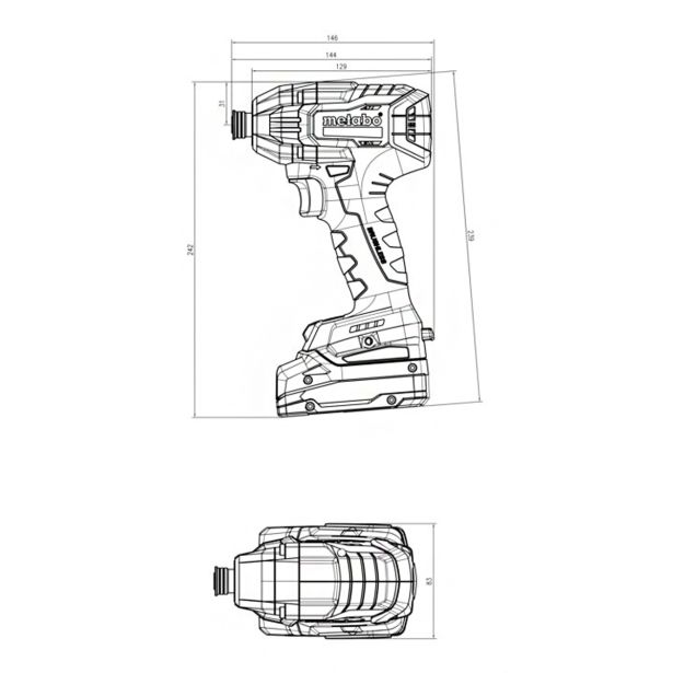 AKUMULAT. UDARNI VIJAČNIK METABO SSD 18 LT 200 BL