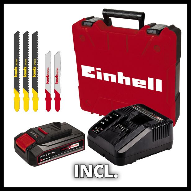 AKUMULAT. VBODNA ŽAGA EINHELL TC-JS 18 LI KIT POWER X-CHANGE