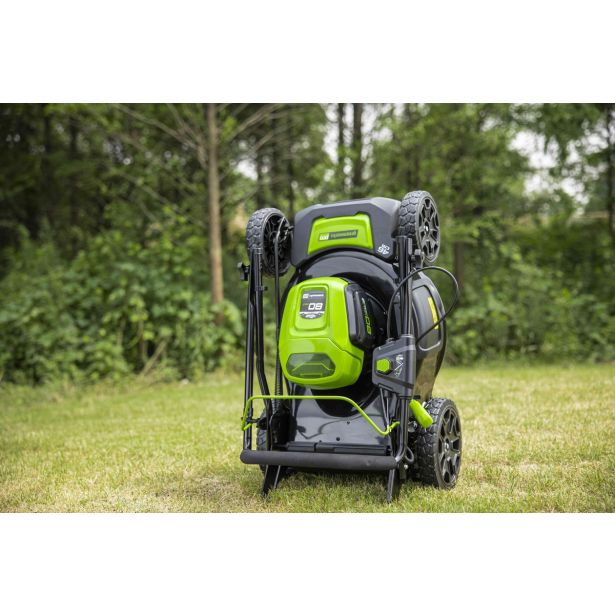 AKUMULATORSKA KOSILNICA GREENWORKS 80V 46 CM POTISNA Z BATERIJO 4AH IN POLNILNIK