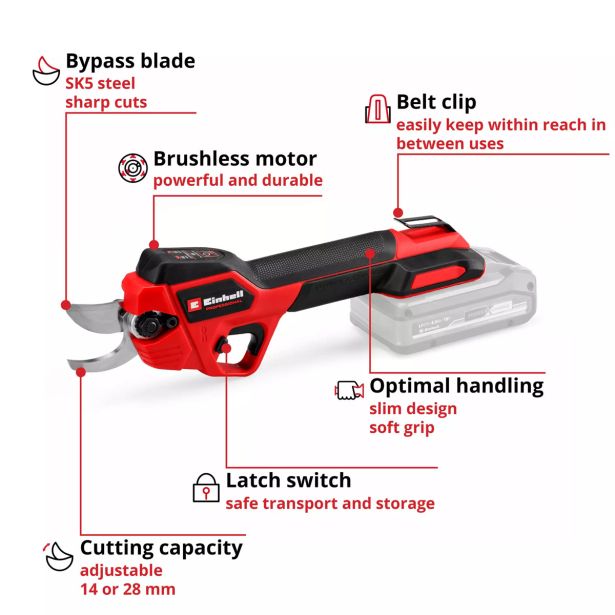 AKUMULATORSKE ŠKARJE EINHELL GP-LS 18/28 LI-SOLO 18V POWER X-CHANGE