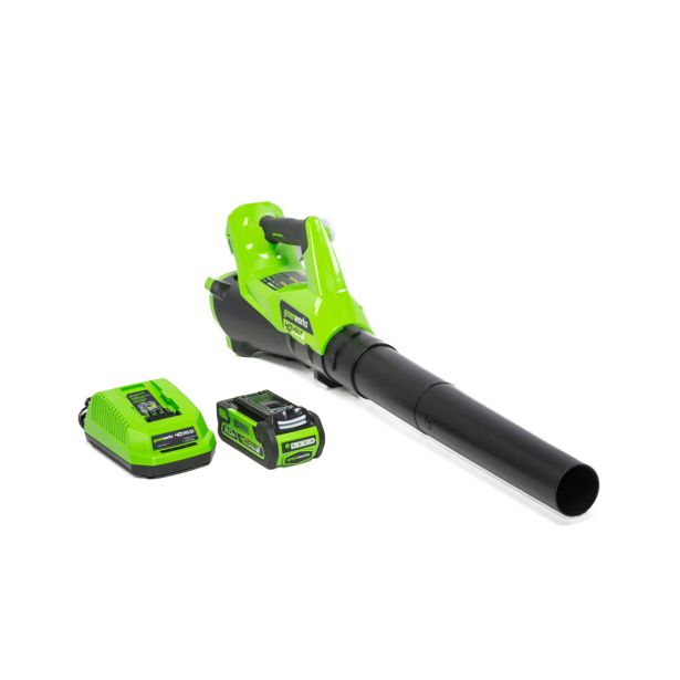 AKUMULATORSKI PUHALNIK GREENWORKS 40V 2AH AKSIALNI Z BATER. IN POLNILNIKOM